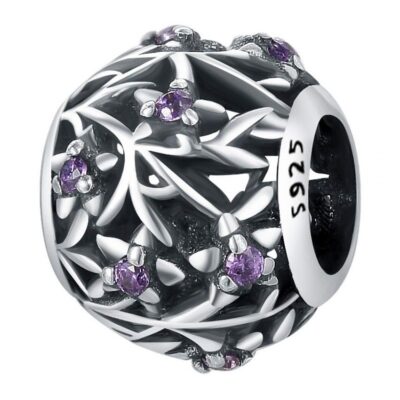zawieszka charms do bransoletki typu pandora apart srebro 925 ażrowa kwiaty (1)