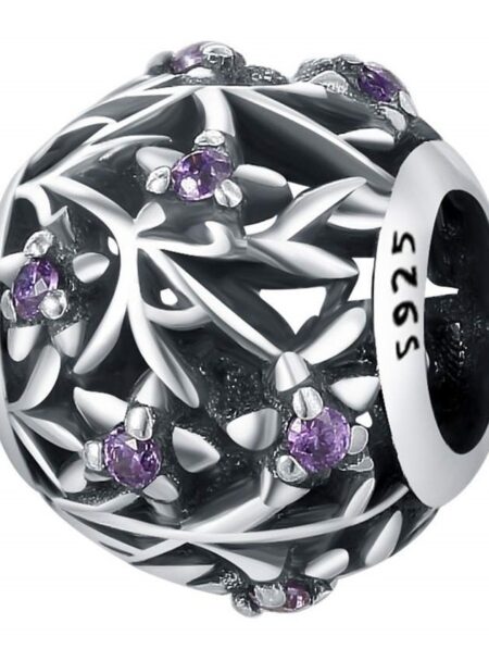 zawieszka charms do bransoletki typu pandora apart srebro 925 ażrowa kwiaty (1)