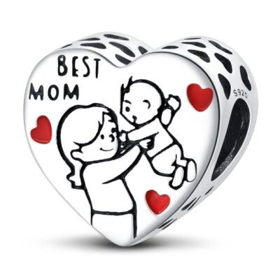 zawieszka charms do bransoletki typu pandora apart srebro 925 best mom najlepsza mama