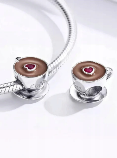 zawieszka charms do bransoletki typu pandora apart srebro 925 filiżanka kawy (1)