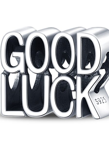 zawieszka charms do bransoletki typu pandora apart srebro 925 good luck powodzenia