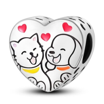 zawieszka charms do bransoletki typu pandora apart srebro 925 kotek piesek przyjaciele (1)