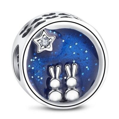 zawieszka charms do bransoletki typu pandora apart srebro 925 króliczki