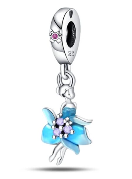 zawieszka charms do bransoletki typu pandora apart srebro 925 leśna wróżka kwiat (1)