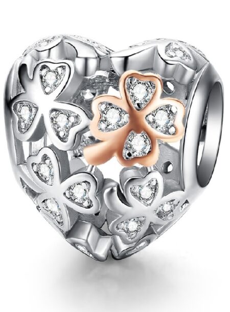 zawieszka charms do bransoletki typu pandora apart srebro 925 serce i koniczynka (1)