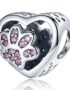 zawieszka charms do bransoletki typu pandora apart srebro 925 serce łapa psa (1)