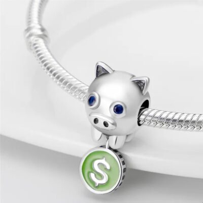 zawieszka charms do bransoletki typu pandora apart srebro 925 świnka skarbonka (2)