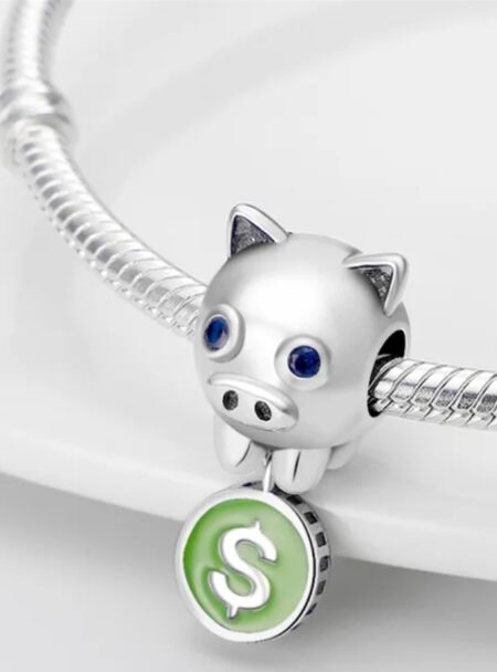 zawieszka charms do bransoletki typu pandora apart srebro 925 świnka skarbonka (2)