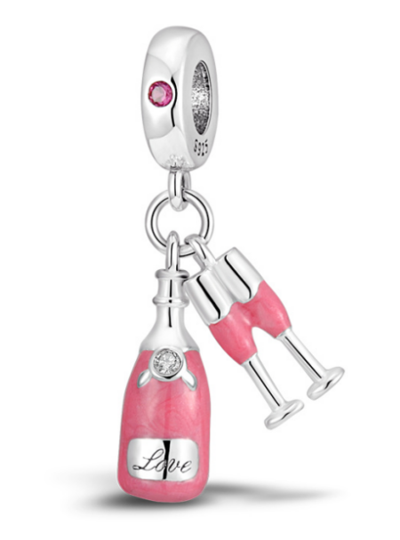 zawieszka charms do bransoletki typu pandora apart srebro 925 szampan kieliszki (1)