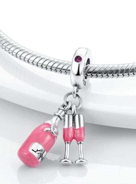 zawieszka charms do bransoletki typu pandora apart srebro 925 szampan kieliszki (3)
