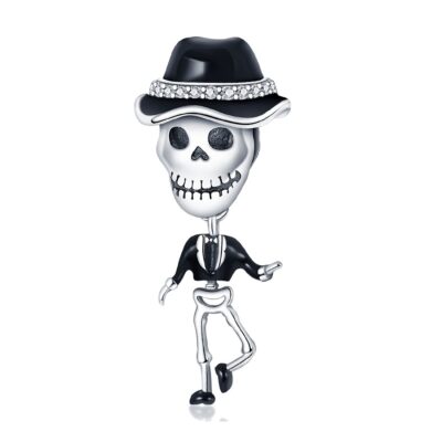 zawieszka charms do bransoletki typu pandora apart srebro 925 szkielet halloween (1)
