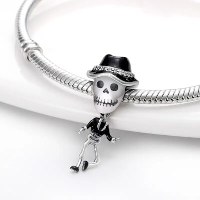 zawieszka charms do bransoletki typu pandora apart srebro 925 szkielet halloween (4)