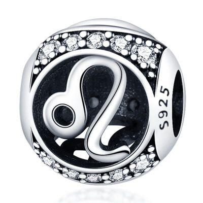 zawieszka charms do bransoletki typu pandora apart srebro 925 znak zodiaku lew