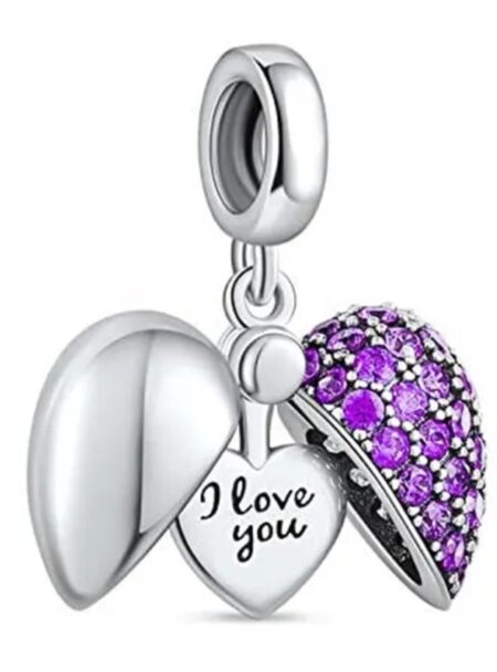 zawieszka charms do bransoletki typu pandora apart srebro 925 i love you serce (1)