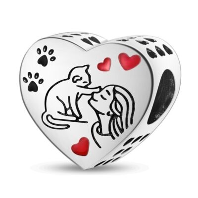 zawieszka charms do bransoletki typu pandora apart srebro 925 kotek dziewczyna przyjaźń (1)