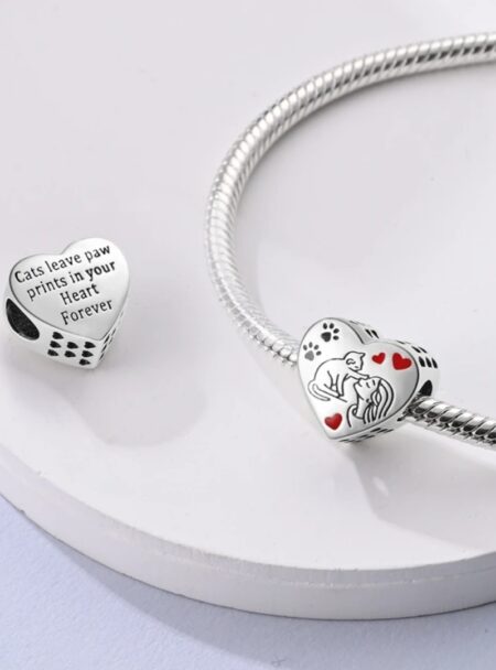 zawieszka charms do bransoletki typu pandora apart srebro 925 kotek dziewczyna przyjaźń (1)