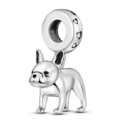 zawieszka charms do bransoletki typu pandora apart srebro 925 pies buldog francuski (1)