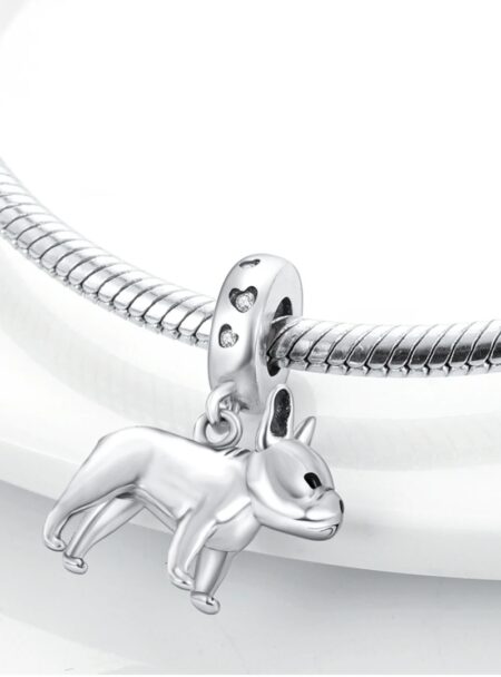 zawieszka charms do bransoletki typu pandora apart srebro 925 pies buldog francuski (1)