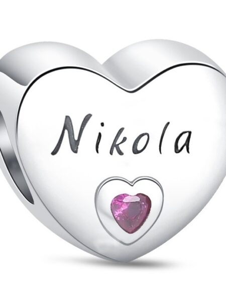 zawieszka charms do bransoletki typu pandora apart srebro 925 serce Nikola